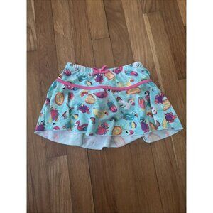 UV Skinz Blue And Pink Pool Vacation Theme Swim Skirt Girls Size 5